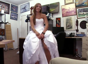 Youthfull bride in a wedding dress. This